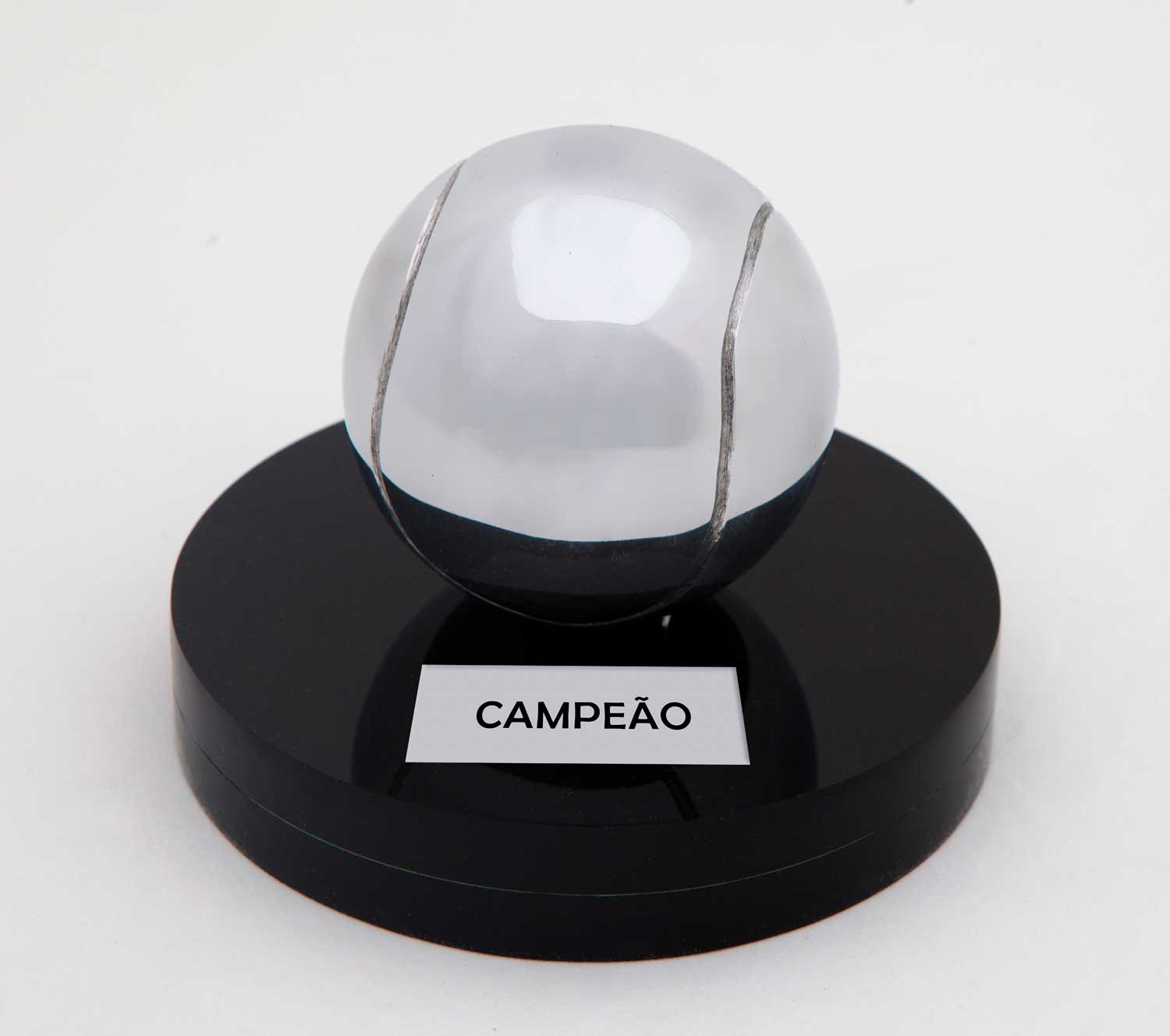 Troféu Especial Tênis com base resina preta.