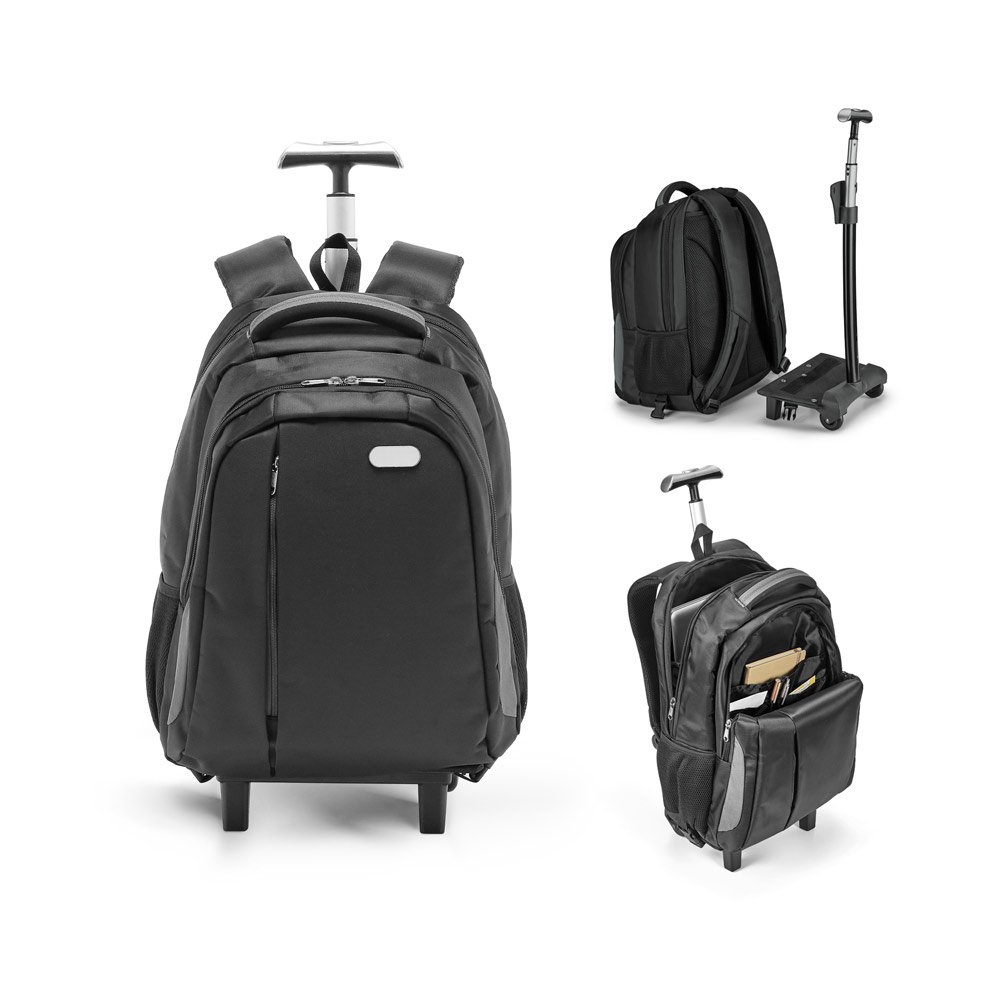 MIAMI. Mochila trolley para notebook 17'' em Nylon 999 impermeável com 2 rodas e sistema de proteção integrado 30 L - Imagem 2