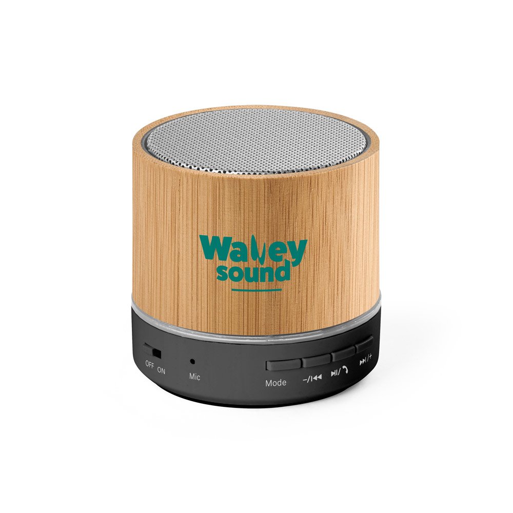 RE-GLASHOW. Caixa de som portátil em bambu e ABS 100% reciclado com microfone e autonomia de 4h30 - Imagem 4