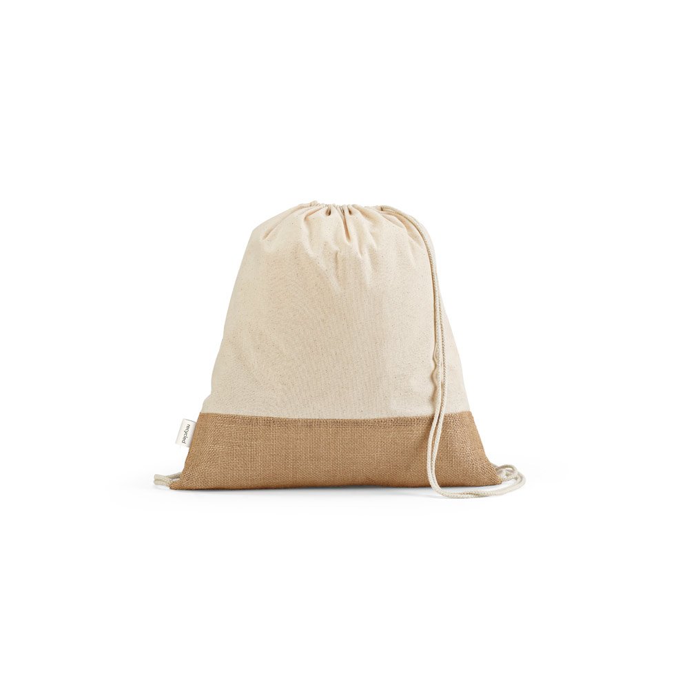 MALDIVAS BPACK. Sacola tipo mochila em 70% algodão reciclado e 30% poliéster reciclado (180 g/m²) com base em juta - Imagem 3