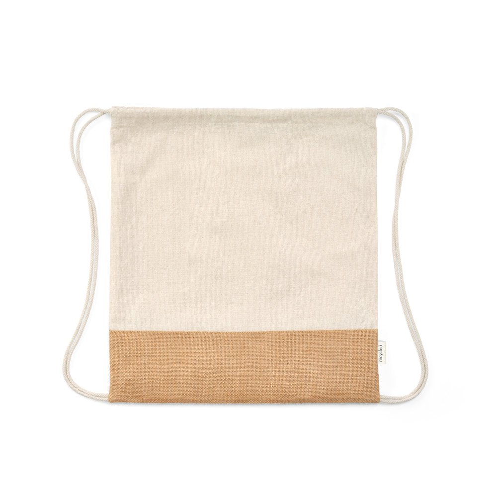 MALDIVAS BPACK. Sacola tipo mochila em 70% algodão reciclado e 30% poliéster reciclado (180 g/m²) com base em juta - Imagem 4